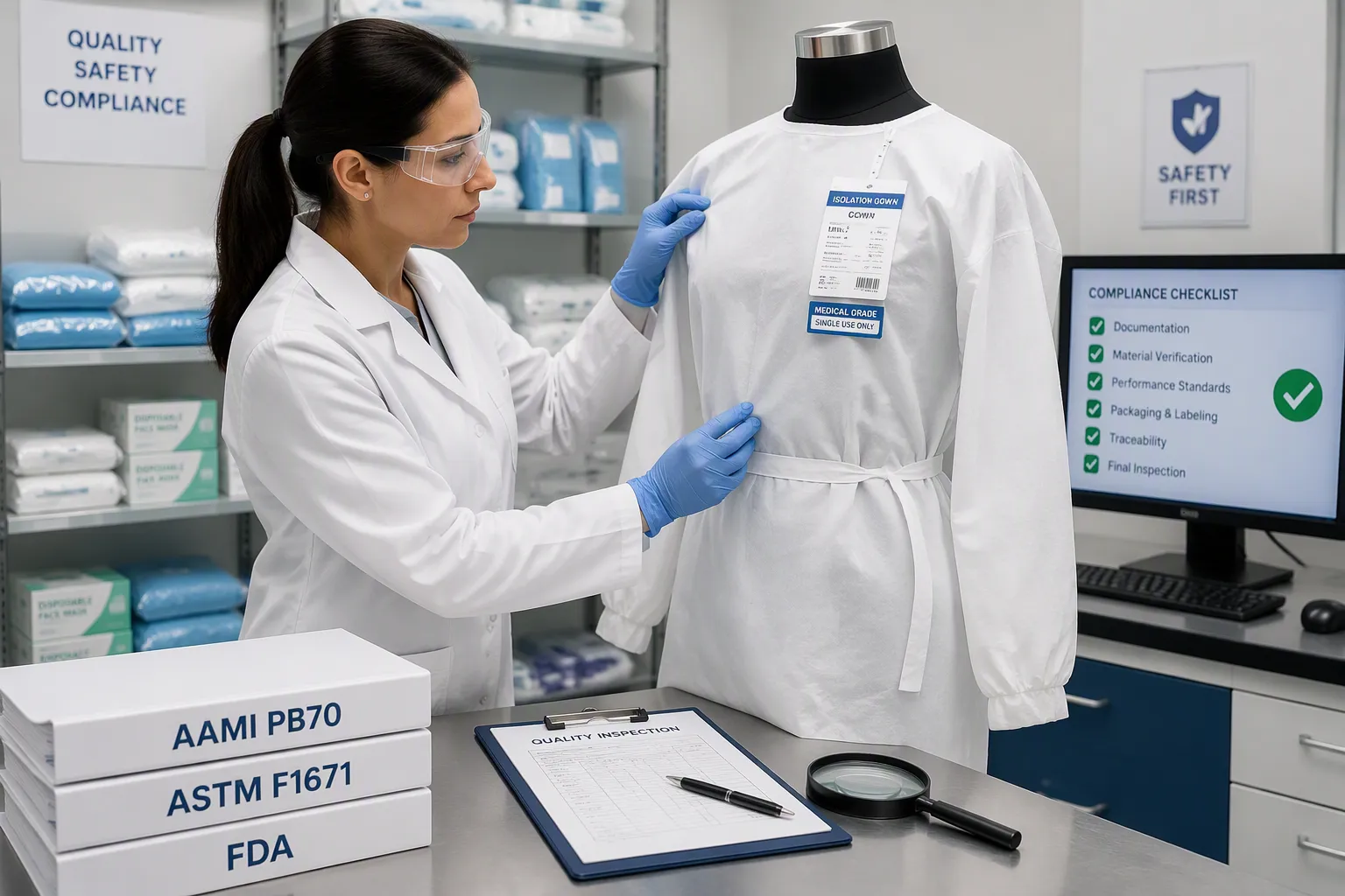 How to Verify an AAMI Level 4 Gown: PB70, ASTM F1671 and FDA Documentation